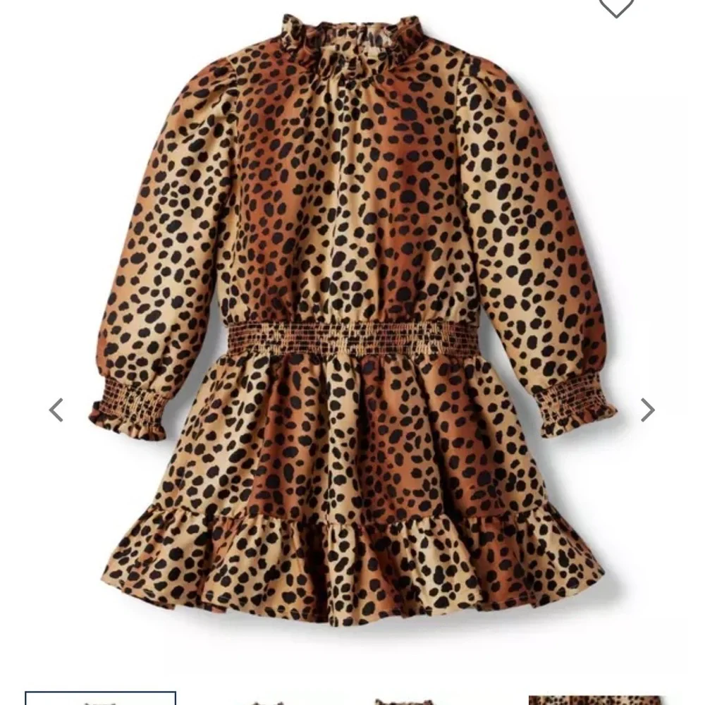 Janie and Jack smocked Leopard Print Ruffle Dress